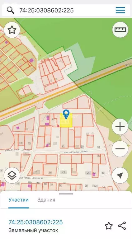 Участок в Златоуст, улица имени Клары Цеткин, 21 (15 м) - Фото 1