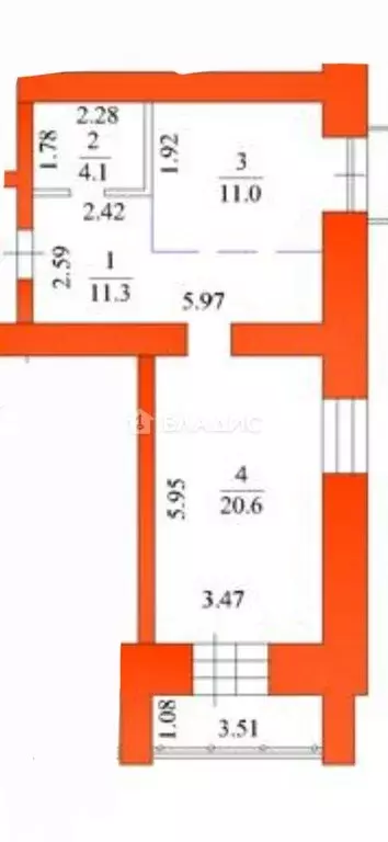 1-комнатная квартира: Благовещенск, Северная улица, 170 (48.75 м) - Фото 0