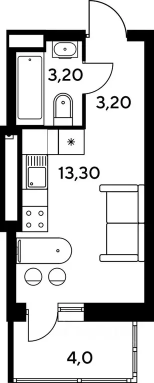 2-к кв. Ростовская область, Ростов-на-Дону бул. Платова, 14 (40.15 м) - Фото 0