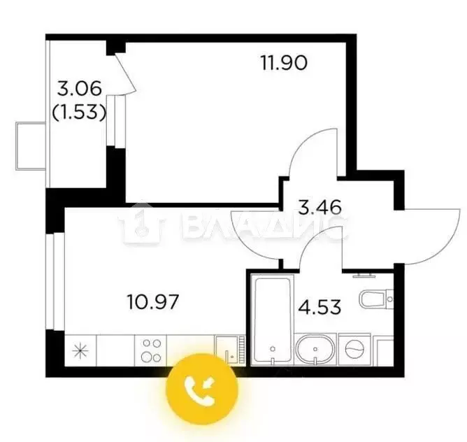 1-комнатная квартира: Пушкино, микрорайон Новое Пушкино, жилой ... - Фото 1