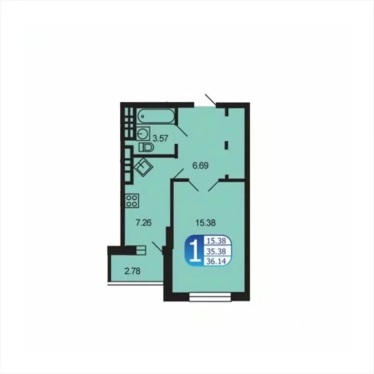 1-к кв. Московская область, Рузский муниципальный округ, Тучково пгт ... - Фото 1