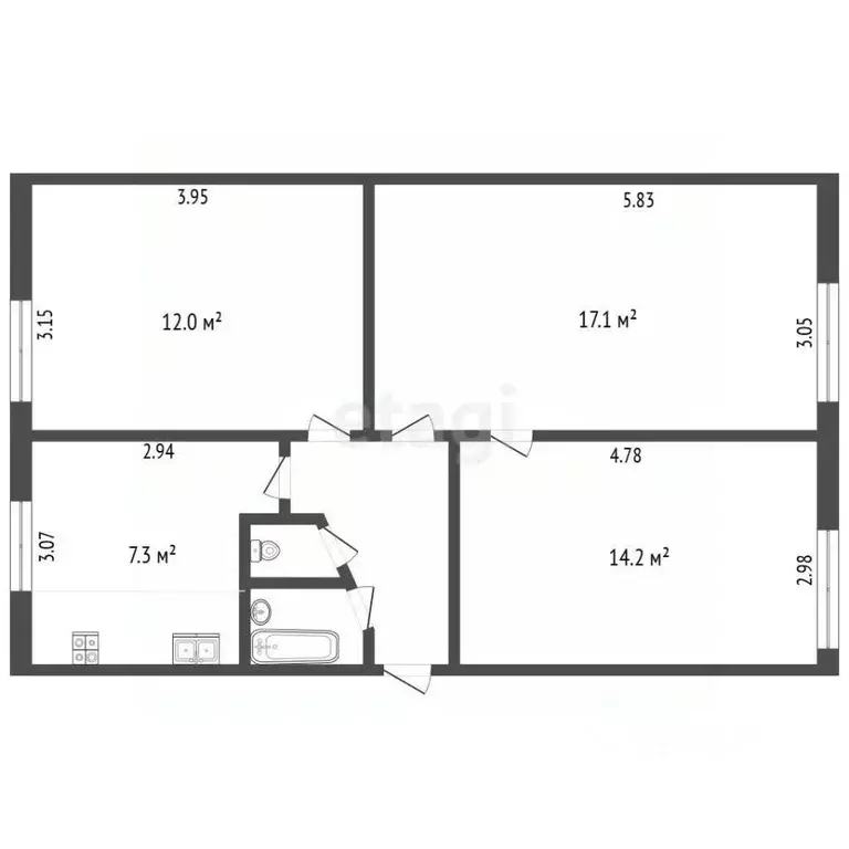 3-к кв. Хабаровский край, Ванинский район, Октябрьский рп Юбилейная ... - Фото 2