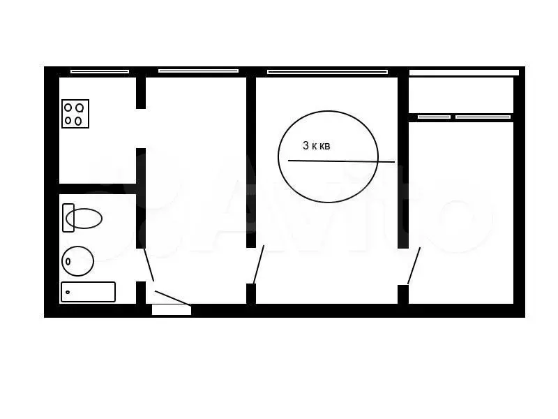 2-к. квартира, 50 м, 9/9 эт. - Фото 0