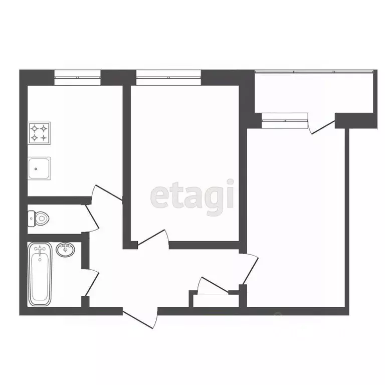 2-к кв. Тюменская область, Тюмень Ямская ул., 94 (48.5 м) - Фото 2