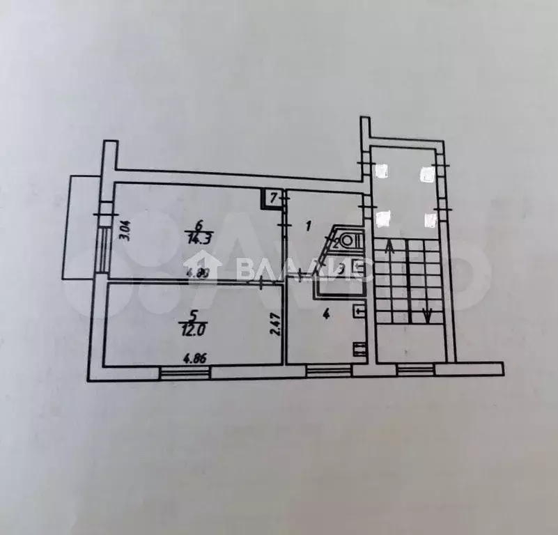 2-к. квартира, 44 м, 4/5 эт. - Фото 0