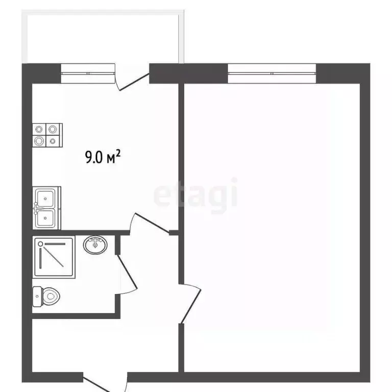 1-к кв. Ставропольский край, Пятигорск Оранжерейная ул. (29.4 м) - Фото 2