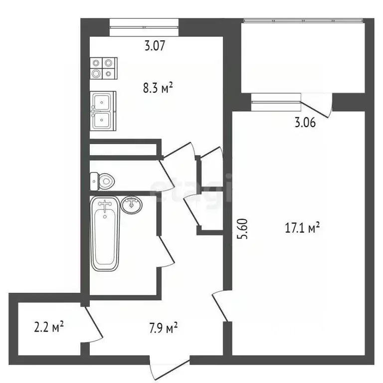 1-к кв. Санкт-Петербург просп. Народного ополчения, 137К1 (41.9 м) - Фото 1