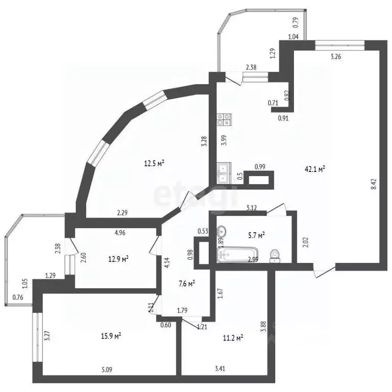 4-к кв. Смоленская область, Смоленск Пригородная ул., 10 (107.9 м) - Фото 1