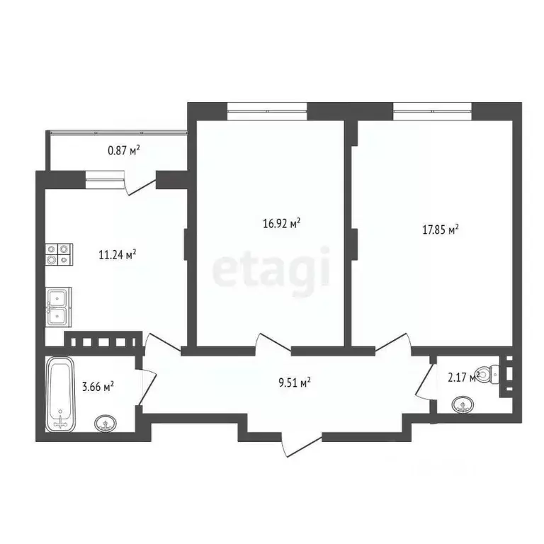 3-к кв. Ярославская область, Ярославль ул. Брагинская, 18к4 (65.0 м) - Фото 1