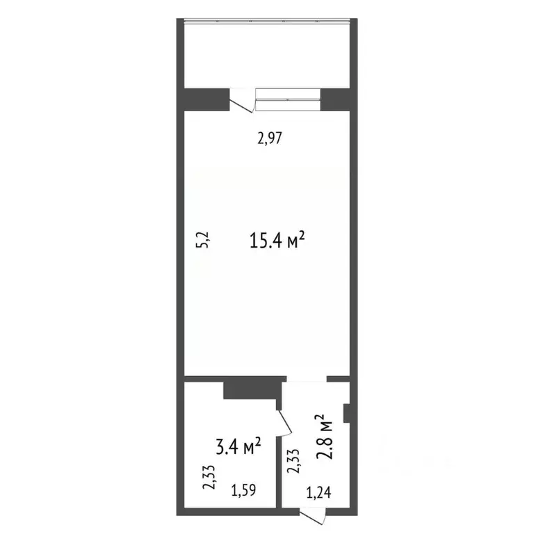 Студия Красноярский край, Красноярск ул. Карамзина, 14 (22.0 м) - Фото 1