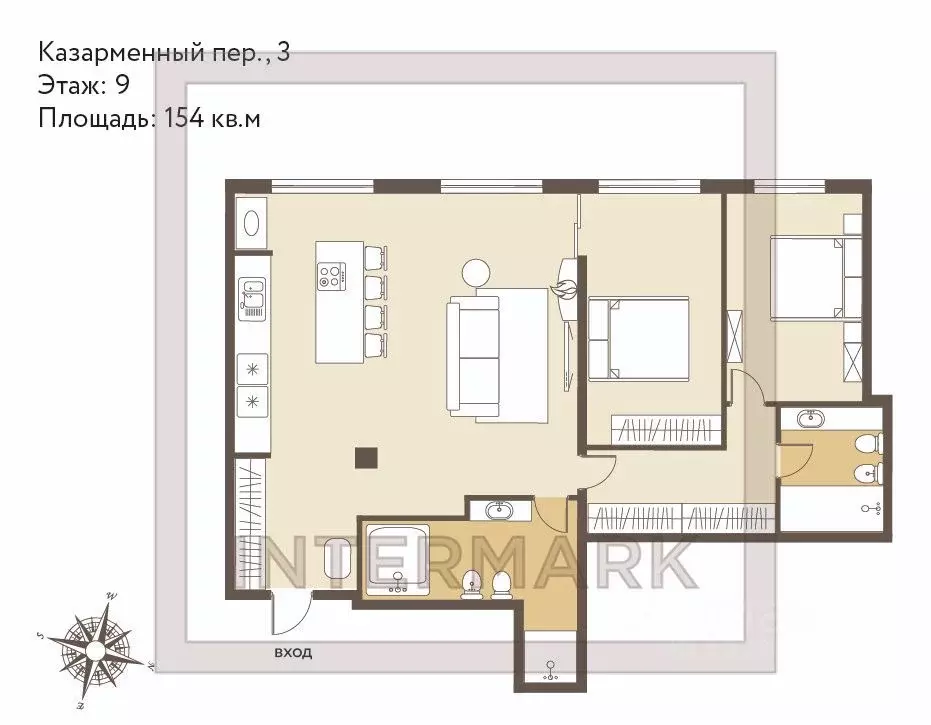 3-к кв. Москва Казарменный пер., 3 (154.0 м) - Фото 2