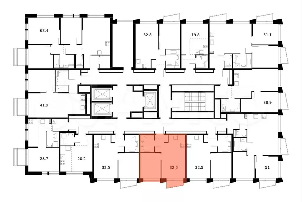 1-к. квартира, 32,5 м, 12/23 эт. - Фото 1