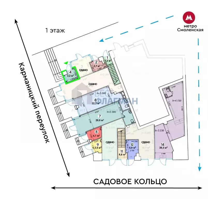 Помещение свободного назначения в Москва Карманицкий пер., 9 (3 м) - Фото 2