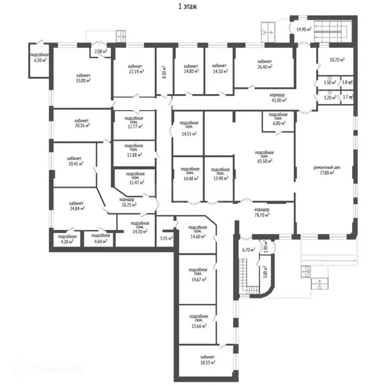 Офис (1529 м) - Фото 1