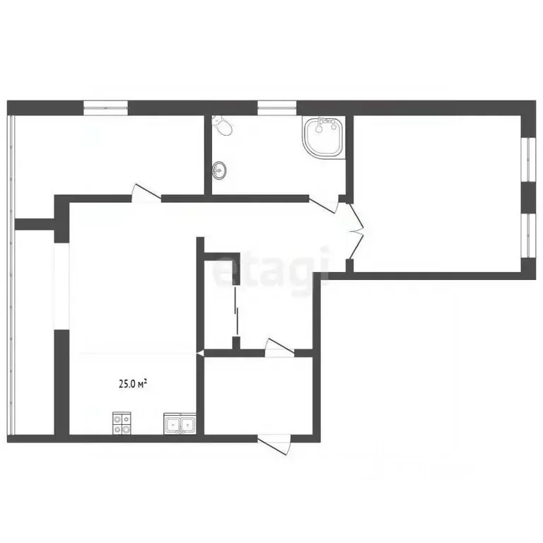 2-к кв. Тюменская область, Тобольск 3Б мкр, 22А (76.0 м) - Фото 2