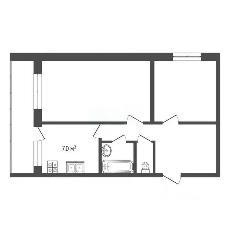 2-к кв. Тюменская область, Тобольск ул. Ленина, 196 (59.0 м) - Фото 2