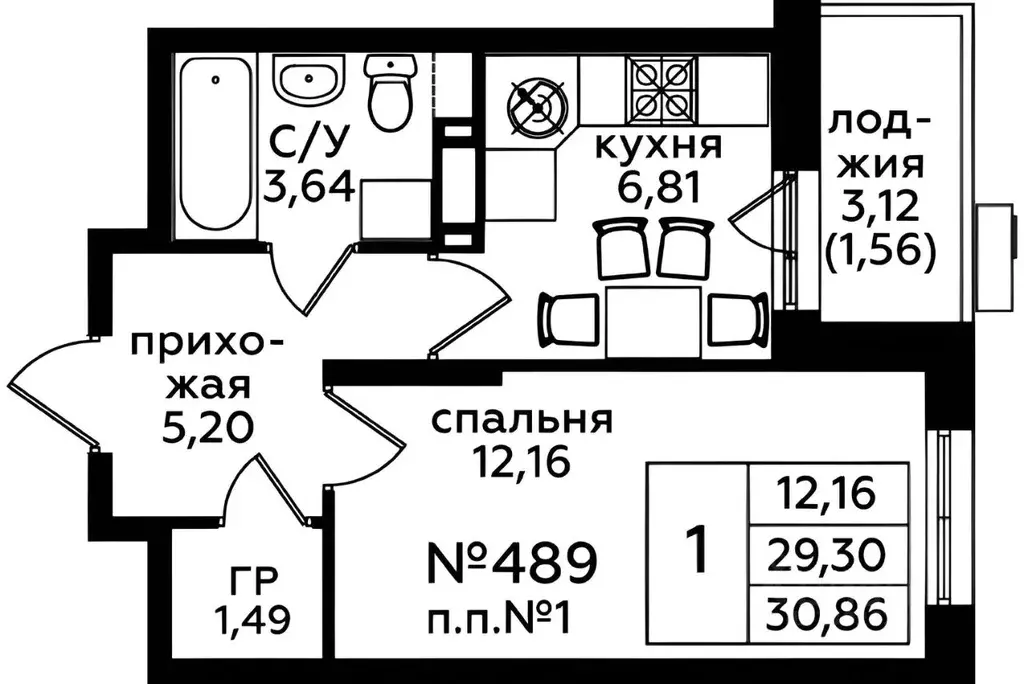 1-к кв. Москва Десеновское поселение, ул. Яворки, 1к4 (29.6 м) - Фото 1