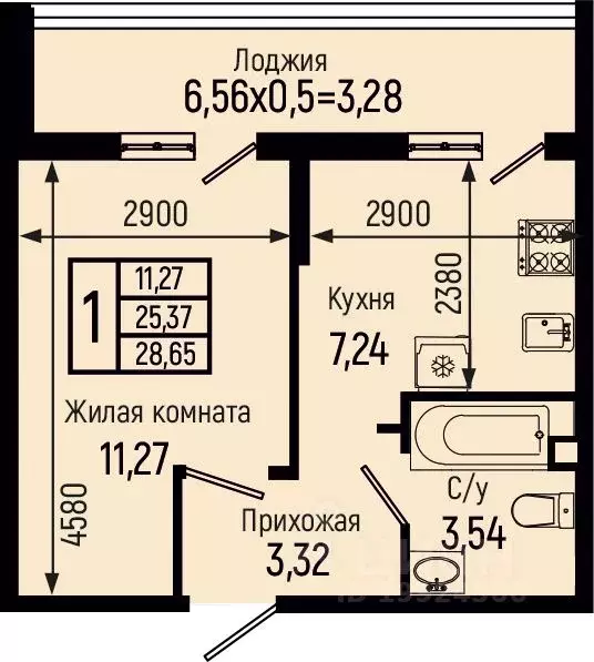 1-к кв. Краснодарский край, Туапсинский муниципальный округ, с. Небуг ... - Фото 0