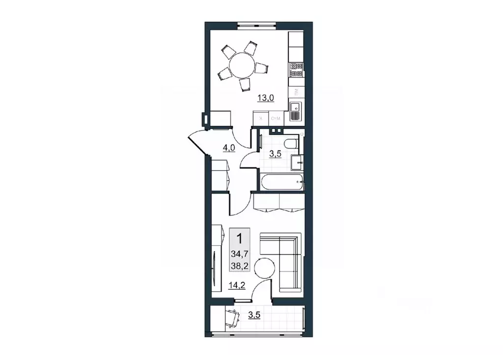 1-к кв. Саратовская область, Саратов ул. Имени Евгения Долгина, 6 ... - Фото 1