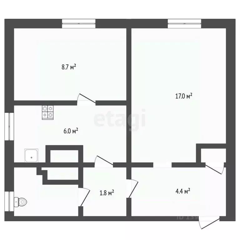 2-к кв. Свердловская область, Тавда Белорусская ул., 42 (39.1 м) - Фото 2
