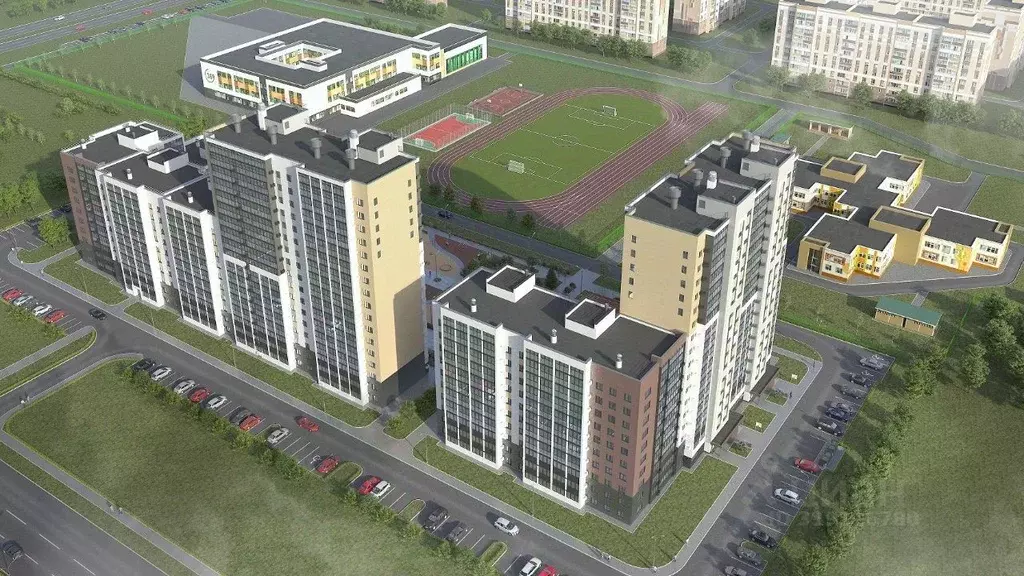 2-к кв. Татарстан, Нижнекамск Время жилой комплекс (57.6 м) - Фото 2