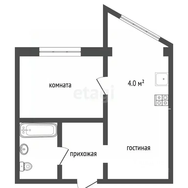 1-к кв. Камчатский край, Елизово Красноармейская ул., 11 (27.2 м) - Фото 2