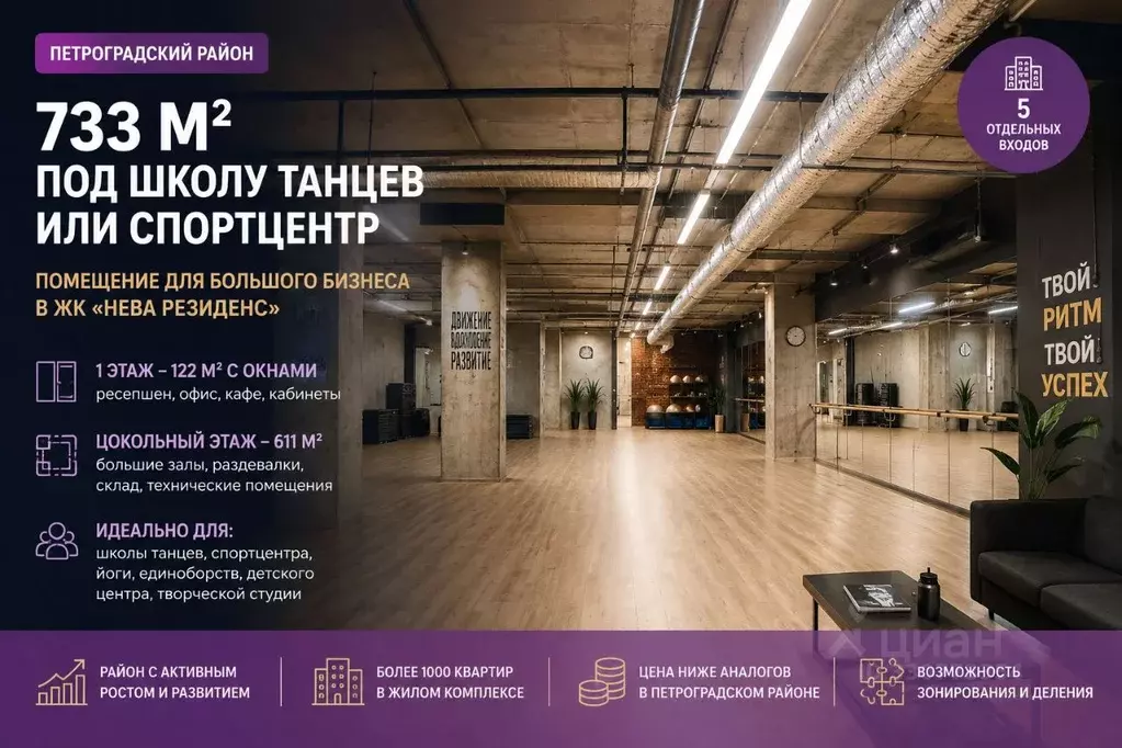 Помещение свободного назначения в Санкт-Петербург Ремесленная ул., 15 ... - Фото 1