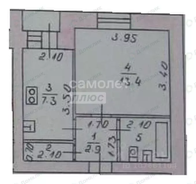 1-к кв. Липецкая область, Липецк Полиграфическая ул., 12 (28.0 м) - Фото 2