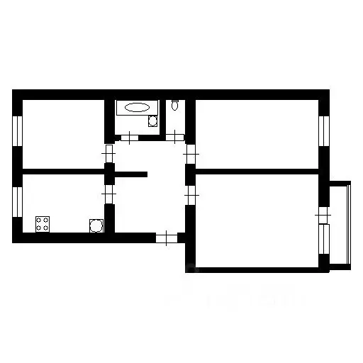 3-к кв. Татарстан, Казань ул. Гагарина, 28б (56.8 м) - Фото 1