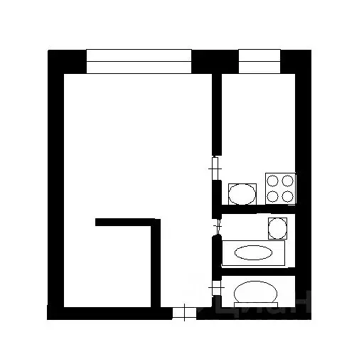 1-к кв. Чувашия, Канаш ул. Фрунзе, 5 (30.0 м) - Фото 1