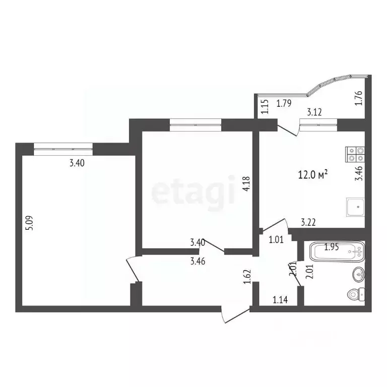 2-к кв. Оренбургская область, Оренбург Уральская ул., 2/11 (58.5 м) - Фото 1