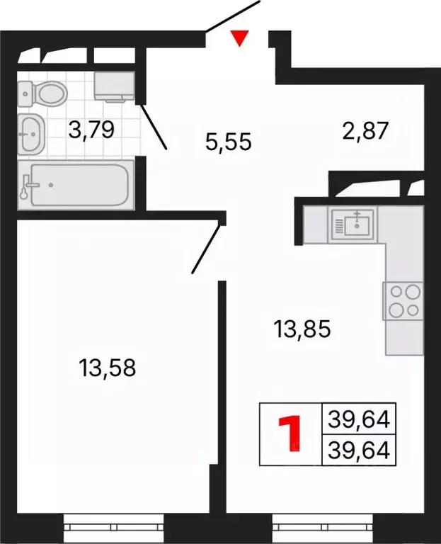 1-к кв. Свердловская область, Екатеринбург ул. Комсомольская, 72А ... - Фото 1