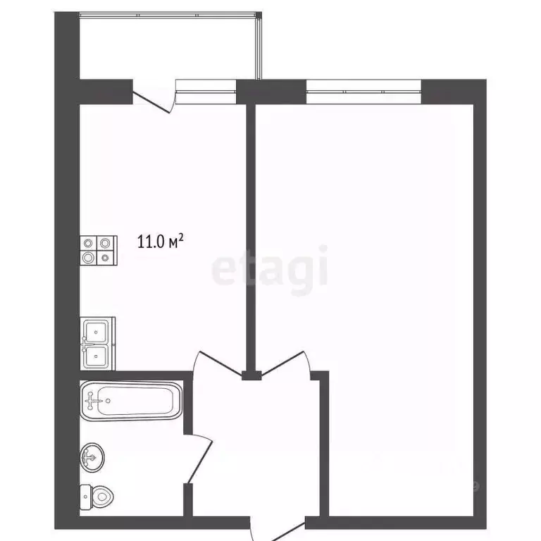 1-к кв. Тамбовская область, Тамбов Свободная ул., 4к2 (36.1 м) - Фото 2