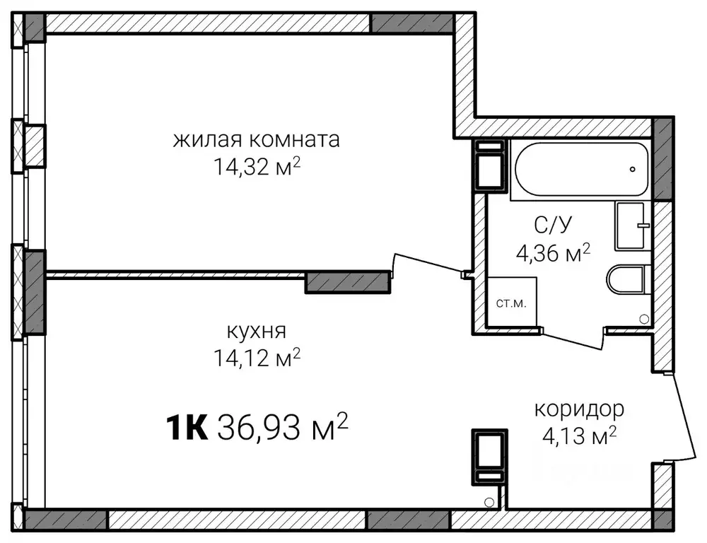 1-к кв. Нижегородская область, Нижний Новгород Сахарный Дол жилой ... - Фото 0