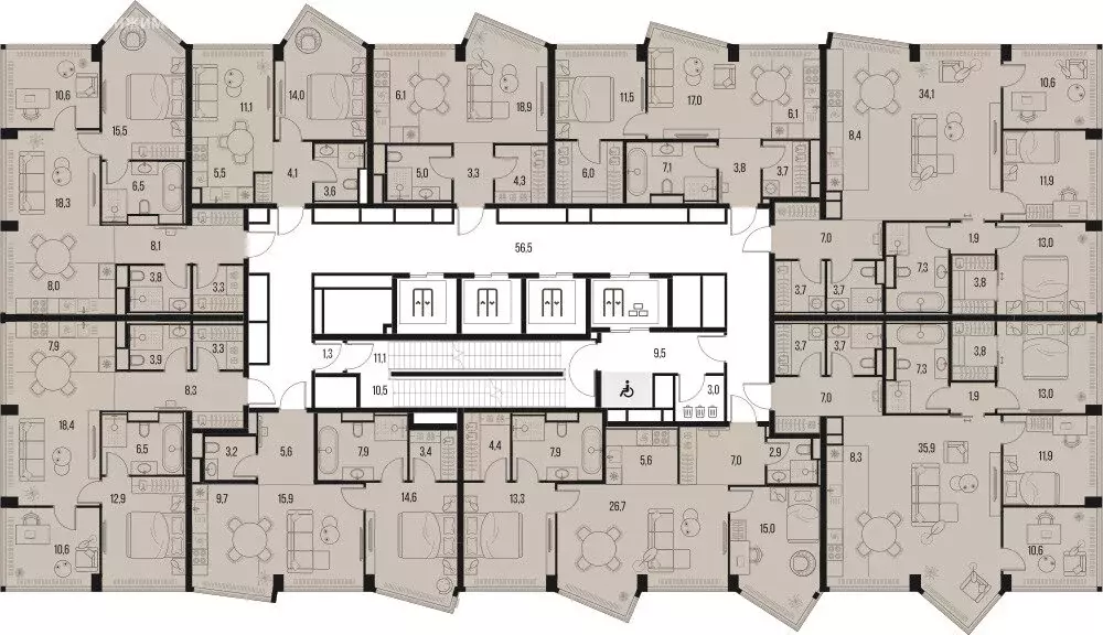 3-комнатная квартира: Москва, Летниковская улица, 11к1 (74.2 м) - Фото 1