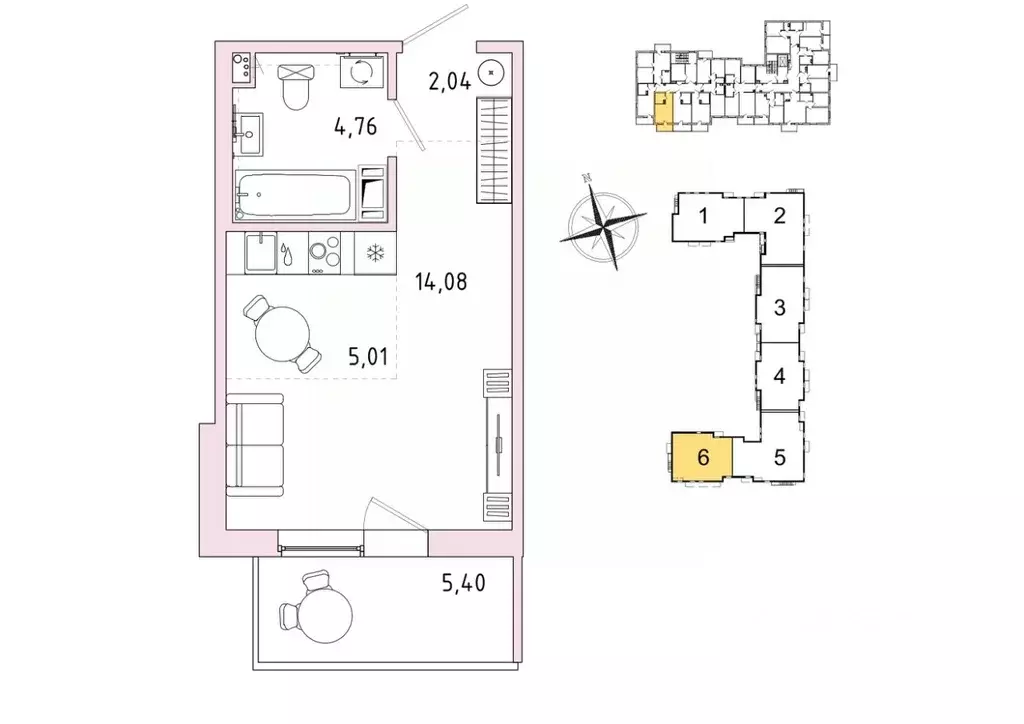1-к кв. Ленинградская область, Гатчина Въезд мкр,  (27.51 м) - Фото 0