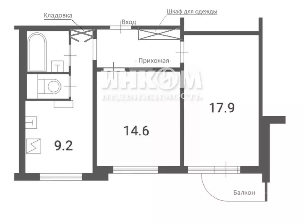 2-к кв. Москва Каширское ш., 142К3 (53.4 м) - Фото 2