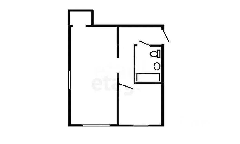1-комнатная квартира: Казань, улица Виктора Сажинова, 2/12 (44 м) - Фото 0