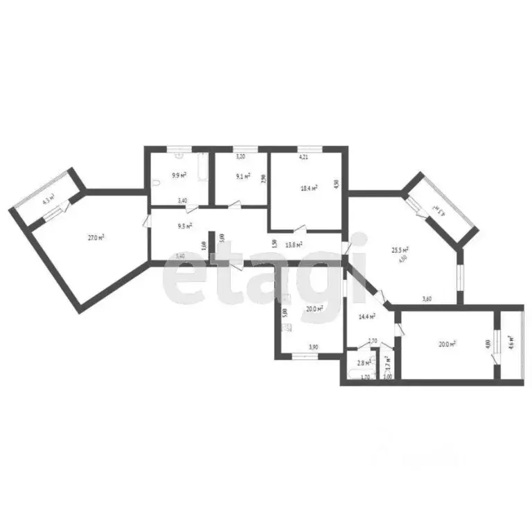 5-к кв. Коми, Ухта Советская ул., 1 (178.0 м) - Фото 1