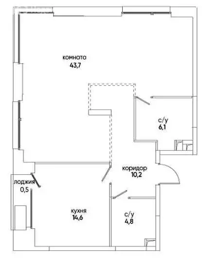 2-комнатная квартира: Москва, жилой комплекс Остров, 6-й квартал, к6 ... - Фото 1