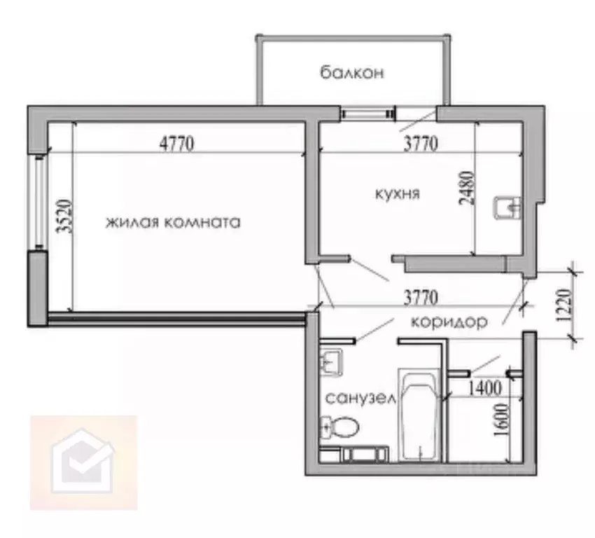 Студия Крым, Евпатория просп. Победы, 93 (39.8 м) - Фото 2