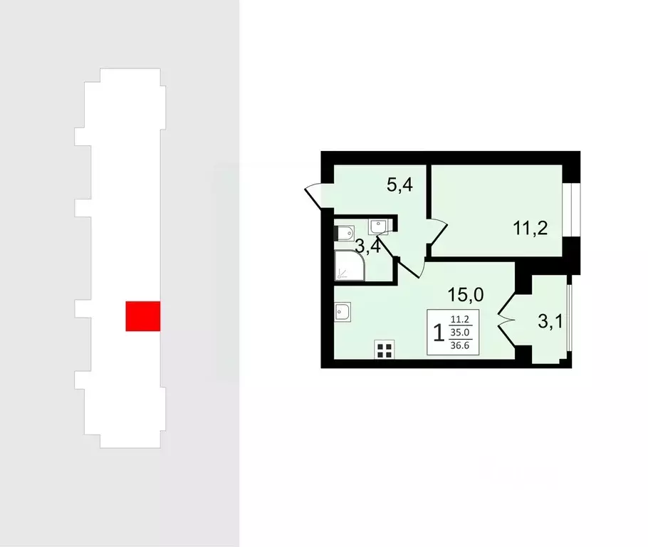1-к кв. Владимирская область, Суздаль Советская ул., 6 (36.6 м) - Фото 0