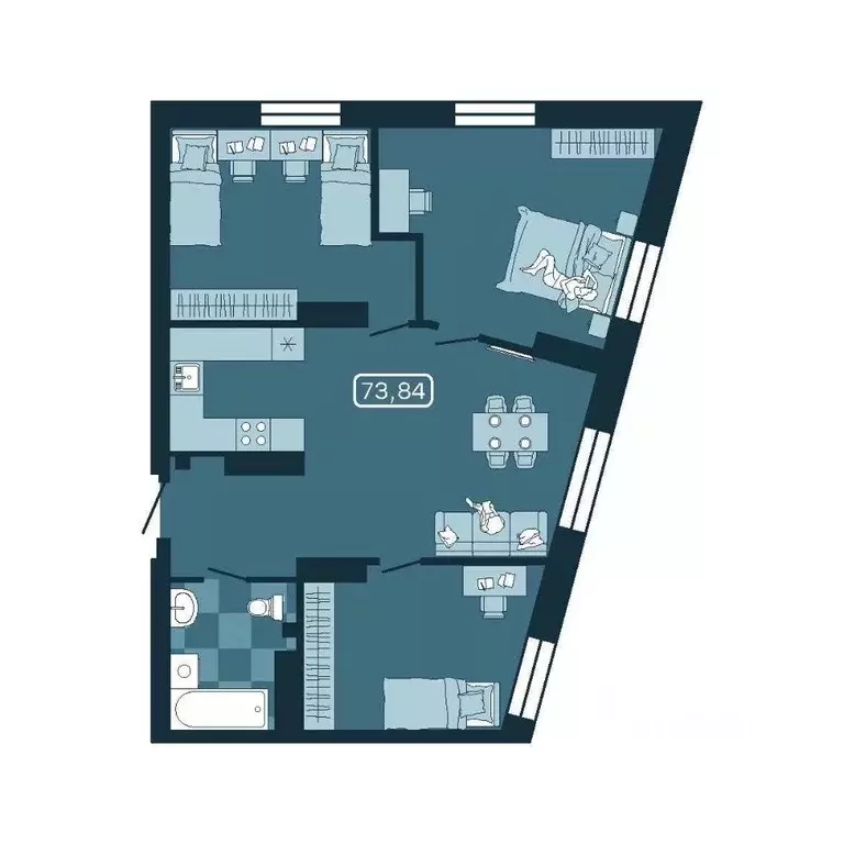 4-к кв. Приморский край, Владивосток ул. Борисенко (73.84 м) - Фото 1