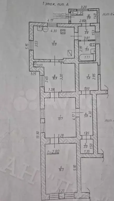 4-к. квартира, 80,1 м, 1/1 эт. - Фото 0
