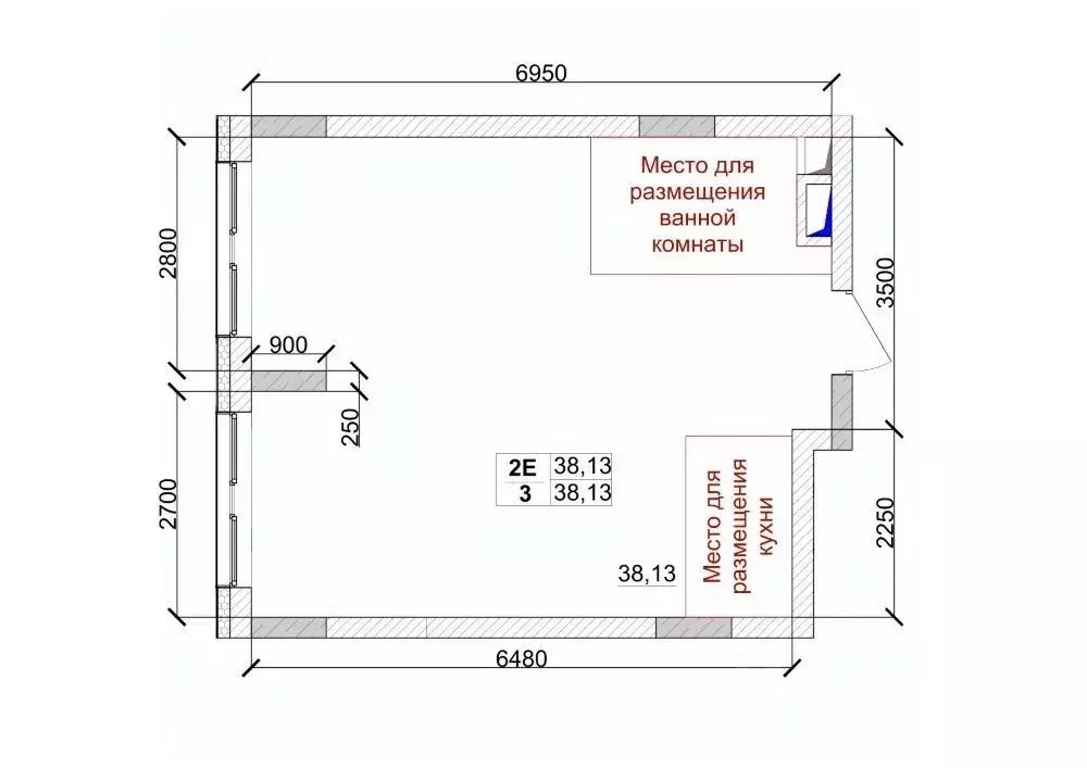 2-к кв. Кемеровская область, Кемерово ул. Дружбы, 9 (38.13 м) - Фото 1