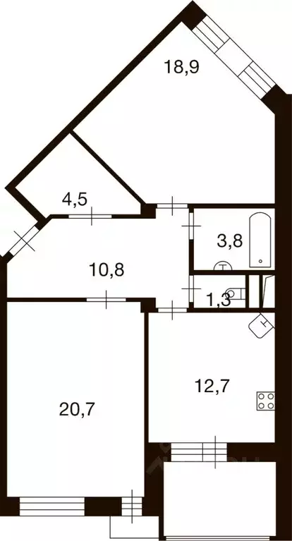 2-к кв. Москва д. Ивановское, ул. Семена Гордого, 12 (72.4 м) - Фото 0