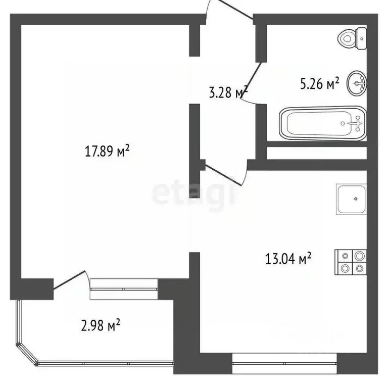 1-к кв. Тюменская область, Тюменский муниципальный округ, д. Патрушева ... - Фото 1
