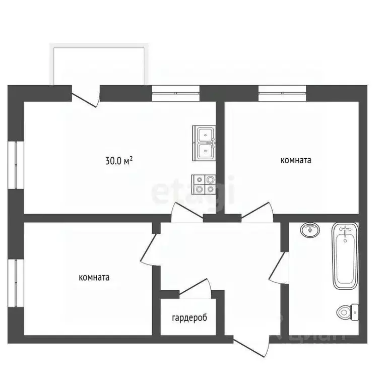 2-к кв. Краснодарский край, Анапа ул. Ленина, 153Б (67.7 м) - Фото 2