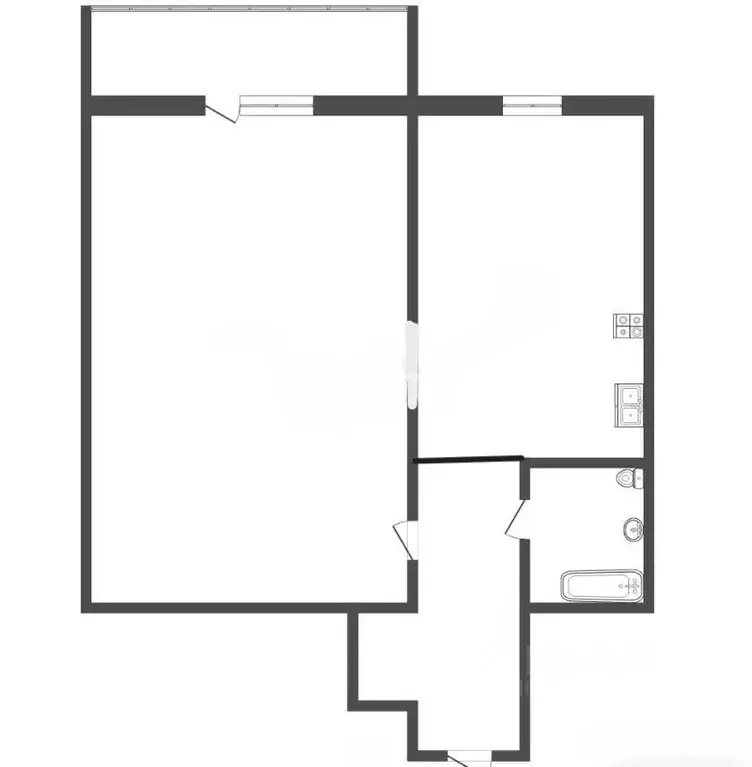 1-к кв. Севастополь ул. Маршала Крылова, 19 (30.6 м) - Фото 2