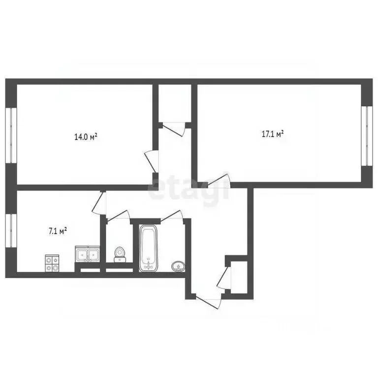 2-к кв. Ямало-Ненецкий АО, Муравленко ул. Губкина, 36 (54.0 м) - Фото 2